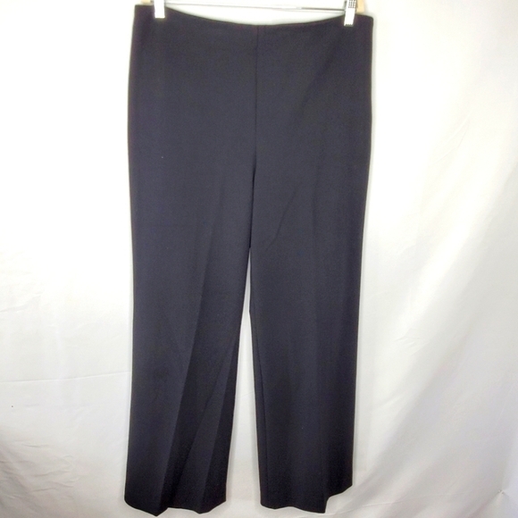 Talbots Wide Leg Hollywood Pants Size 16 Viscose Hi-Rise Black Trousers Career - Picture 14 of 14